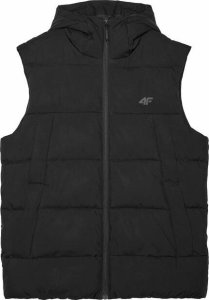 Bezrękawnik męski z kapturem 4F czarna kamizelka sportowa r S 3