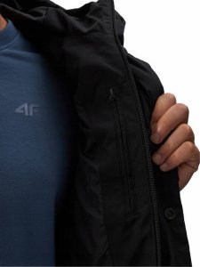 Bezrękawnik męski z kapturem 4F czarna kamizelka sportowa r S 4