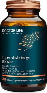 Doctor Life Super Alask Omega Booster suplement diety wspierający serce i zmniejszający stany zapalne 30 kapsułek 1