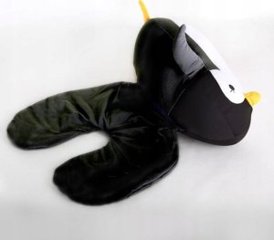 Kemis ECONOMY PODUSZKA POD SZYJĘ 2 W 1, UROCZY PINGWIN W KSZTAŁCIE LITERY U PLUSZAK 4