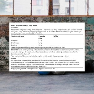 Rule One - BCAA, Fruit Punch, Proszek 480g 3