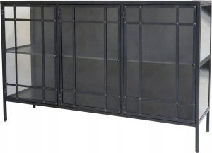 Komoda metalowa witryna przeszklona Factory 156 cm 4