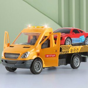 Auto Transporter Pomoc Drogowa Samochód Laweta Napęd Światła Dźwięki Hak 2