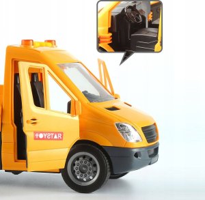 Auto Transporter Pomoc Drogowa Samochód Laweta Napęd Światła Dźwięki Hak 7