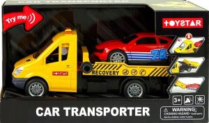 Auto Transporter Pomoc Drogowa Samochód Laweta Napęd Światła Dźwięki Hak 10