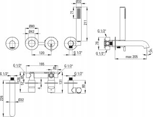 28.14.12.0 BAT. SILIA BIANCO WANNOWA 4-OTWOROWA PODTYNKOWA 2