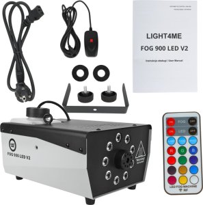 LIGHT4ME FOG 900 LED V2 wytwornica dymu mgły pilot bezprzewodowy kontroler przewodowy 900W 5