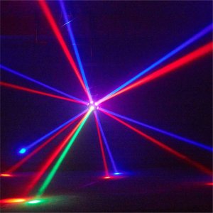 LIGHT4ME UFO multiefekt świetlny LED 6w1 efekt beam RGBW 3x laser stroboskop efekt ring RGB 4