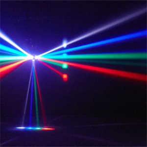 LIGHT4ME UFO multiefekt świetlny LED 6w1 efekt beam RGBW 3x laser stroboskop efekt ring RGB 5
