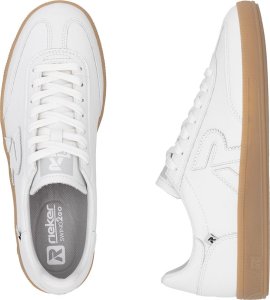 Rieker Skórzane półbuty trampki damskie białe W2200 38 9