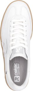 Rieker Skórzane półbuty trampki damskie białe W2200 41 6