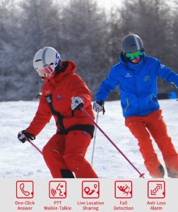 Kask Livall RS1 Yeti Narciarski z Audio Bluetooth PTT Intercom SOS 57-62cm 8