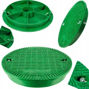 POKRYWA RURY STUDZIENKI KANALIZACYJNEJ ZIELONA 315 mm A15 1