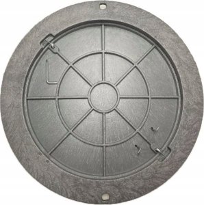 POKRYWA SZAMBA 60CM SZARY WŁAZ STUDNI 1,5T+ZAMEK 2