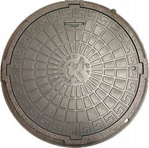 POKRYWA SZAMBA 60CM SZARY WŁAZ STUDNI 1,5T+ZAMEK 4