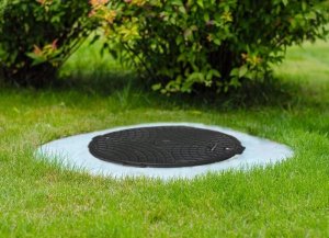 POKRYWA SZAMBA 60CM SZARY WŁAZ STUDNI 1,5T+ZAMEK 7