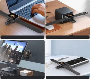 Ładowarka bezprzewodowa In-line Choetech T606-F do smartwatcha (czarna) 5