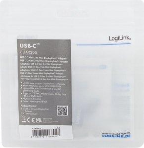 Adapter USB LogiLink CUA0205 USB-C - miniDisplayPort Srebrny  (CUA0205) 6