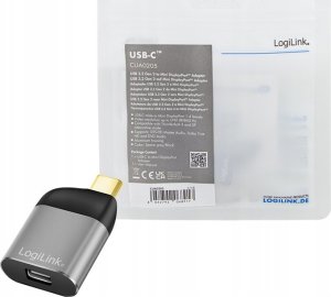 Adapter USB LogiLink CUA0205 USB-C - miniDisplayPort Srebrny  (CUA0205) 7
