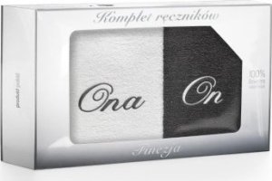komplet Ręczników frotte 70x140 do użytku codziennego z haftem 1