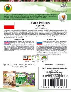 Burak ćwikłowy Opolski 100 nasion odmiana plenna o doskonałym smaku 2