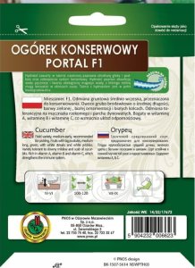 Ogórek Portal F1 taśma 6m Średnio wczesna odmiana do konserwowania 2