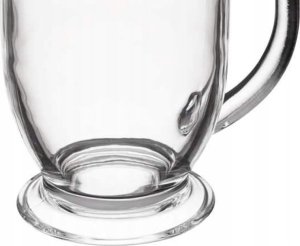 Szklanka z uchem 460ml kubek szklany na stopce do kawy herbaty napojów 2