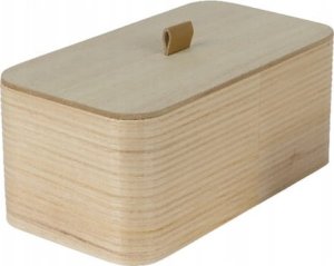 Koszyk drewniany z przykrywką do przechowywania 20x10x7,5cm 1