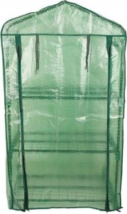 Miniszklarnia balkonowa ogrodowa z pólkami 69x49x25cm Zielona na warzywa 3