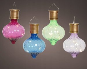 Kaemingk Żarówka solarna plastikowa 7,7x11,7cm Lampka wisząca z ciepłym światłem 2