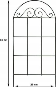 Planta Podpora do roślin pnących z dekoracyjnym łukiem 60x25 cm Zielona stalowa 2