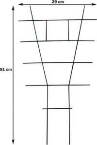 Podpora drabinka do roślin doniczkowych 51x29 cm Zielona drut stalowy 2
