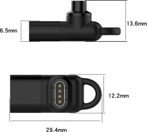 Adapter USB-C Beline do ładowania         zegarków Garmin czarny 4