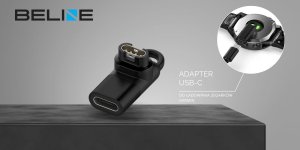 Adapter USB-C Beline do ładowania         zegarków Garmin czarny 6