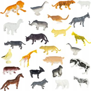 Figurki Zwierzęta Zoo Zwierzątka Zestaw Figurek Dzikie Safari Kuferek 58 El 3
