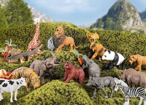 Figurki Zwierzęta Zoo Zwierzątka Zestaw Figurek Dzikie Safari Kuferek 58 El 6