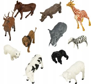 Figurki Zwierzęta Zoo Zwierzątka Zestaw Figurek Dzikie Safari Kuferek 58 El 9