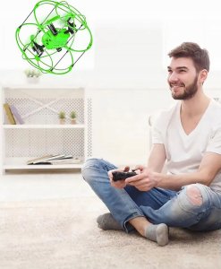 Dron W Kuli Grawitacyjna Zabawka Zdalnie Sterowana 2W1 Led Pilot 4