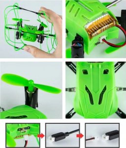 Dron W Kuli Grawitacyjna Zabawka Zdalnie Sterowana 2W1 Led Pilot 6