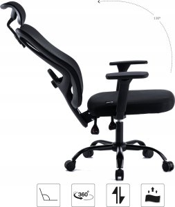 Krzesło biurowe Mozos ERGO-X Czarne 4