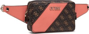 Guess, Camy, Textile Fanny Pack, 4G Logo, Coral/Brown, For Women For Women 1
