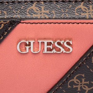 Guess, Camy, Textile Fanny Pack, 4G Logo, Coral/Brown, For Women For Women 3