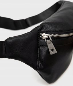 Guess, Certosa, Synthetic Leather, Textile Fanny Pack, hmcrts p1330, Black, 28 x 14 x 8 cm, For Men For Men 9