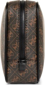Guess, Vezzola, Flat Top Zip, Textile Crossbody Bag, Brown, For Men For Men 4