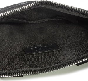 Guess, Dan, Flat Top Zip, Textile Crossbody Bag, Black, For Men For Men 4
