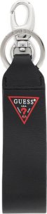 Guess Set : , Leather Keyring, Black + Daelon, Leather Wallet, Small Billfold, Red/Black, For Men Unisex 2