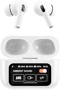 Słuchawki TWS bluetooth A9 Powerbank dotykowy ekran białe 3