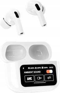 Słuchawki TWS bluetooth A9 Powerbank dotykowy ekran białe 8