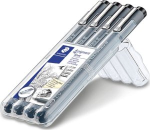 Staedtler Pisak z atramentem pigmentowym zestaw 4 szt. (0.1 0.3 0.5 0.7mm) Staedtler 2