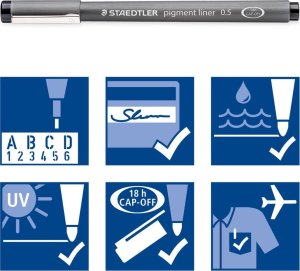 Staedtler Pisak z atramentem pigmentowym zestaw 4 szt. (0.1 0.3 0.5 0.7mm) Staedtler 6